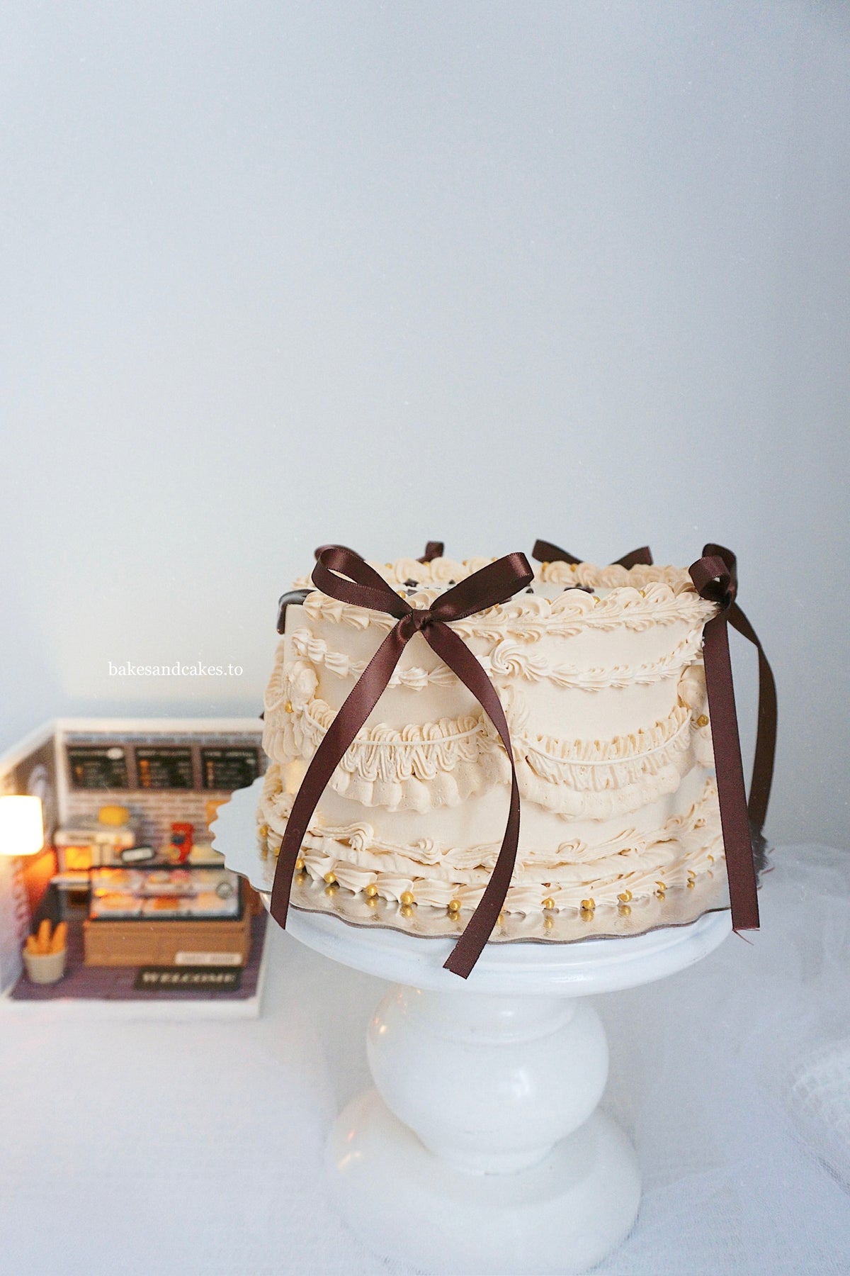 Mocha Ribbon Cake