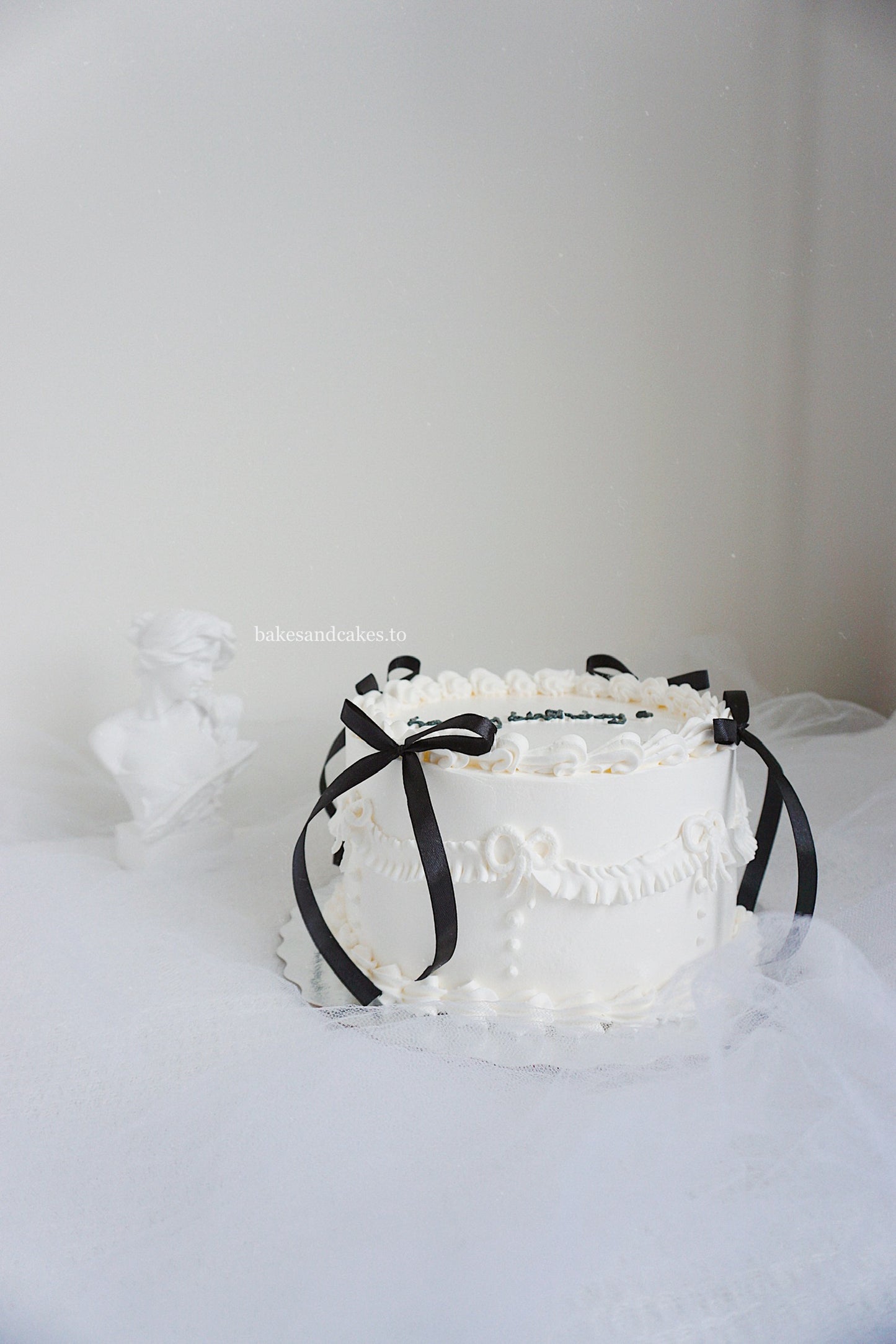 Black Ribbon Cake