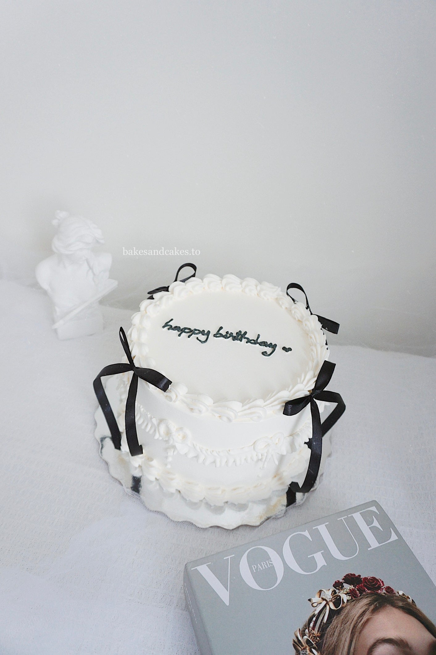 Black Ribbon Cake